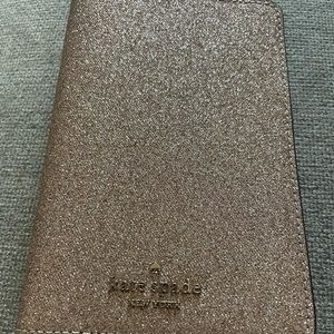 Brand new Kate Spade gold glitter passport holder